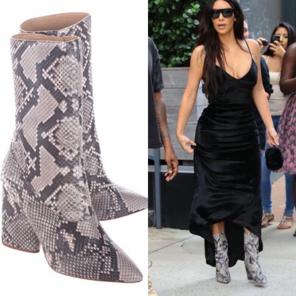 ❌SOLD❌ YEEZY Python Snakeskin Leather boots 36
